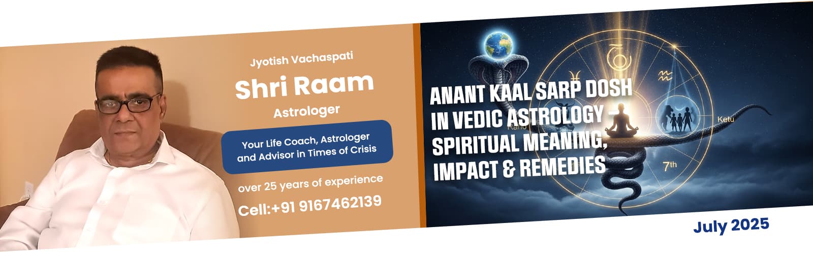 Anant Kaal Sarp Dosh in Vedic Astrology – Spiritual Meaning, Impact & Remedies